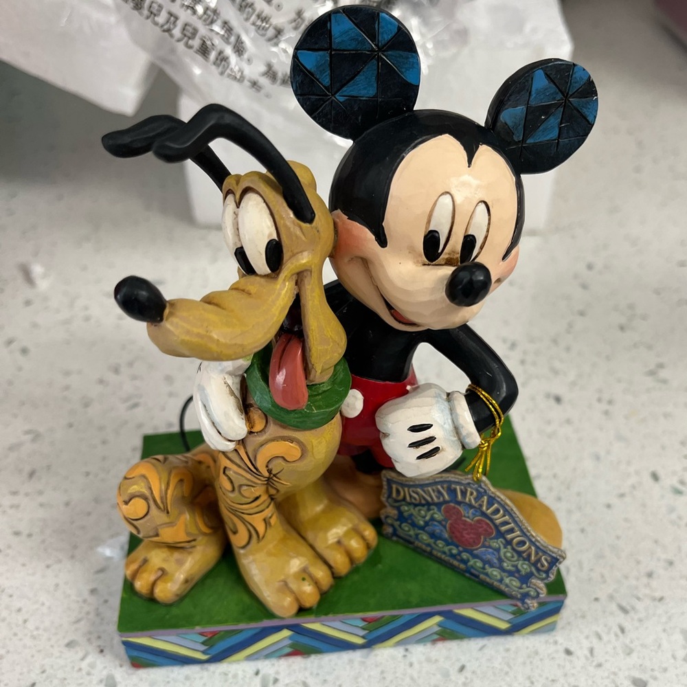 Jim Shore Black and Red Mickey Mouse Sculpture